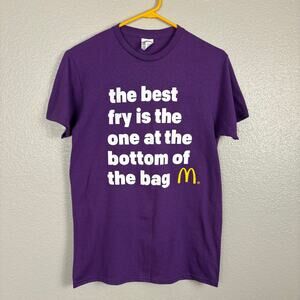 Men’s Small McDonald’s Best Fry is the One at the Bottom of the Bag Purple Shirt